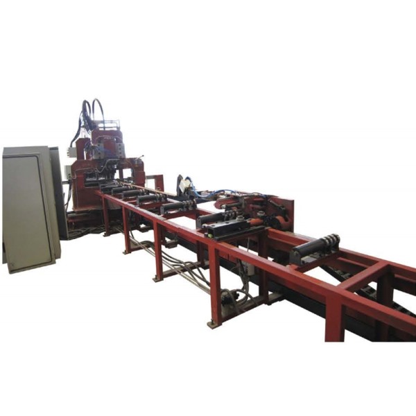 CNC Flat Steel  Punching & Cutting Line -plate width 120mm，hole φ40mm 